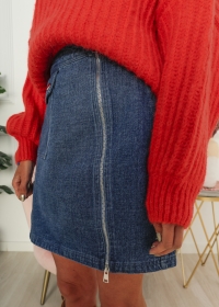 RED CROPPED SWEATER