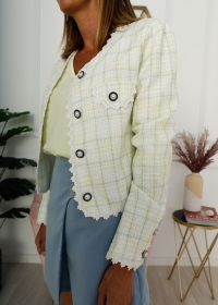 YELLOW PEARL BUTTONS JACKET