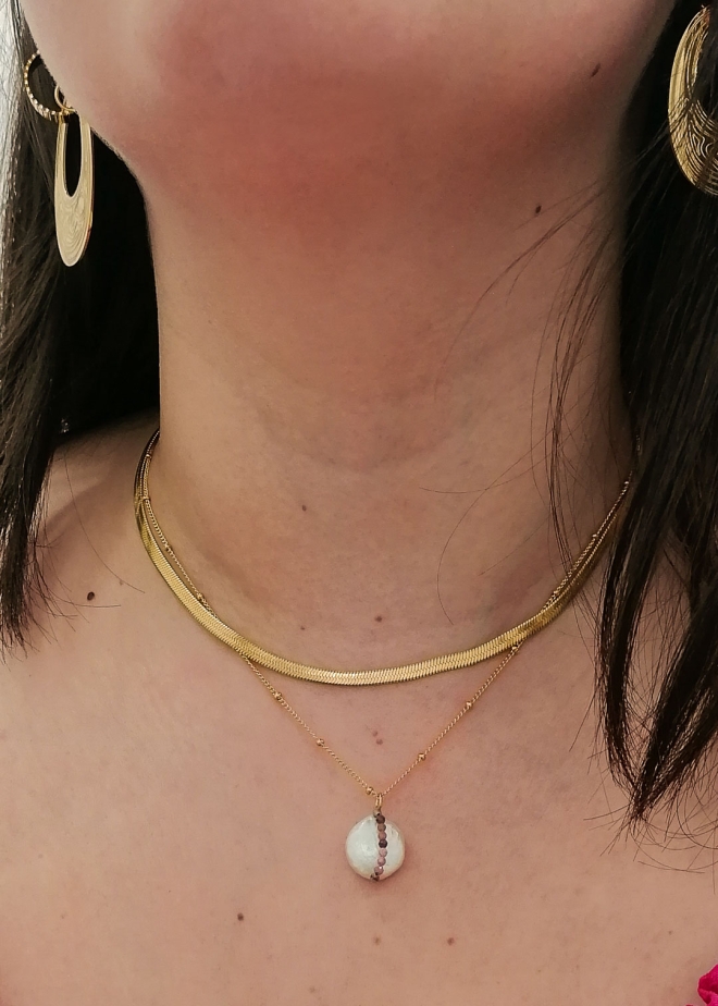 FLAT GOLD-PLATED NECKLACE