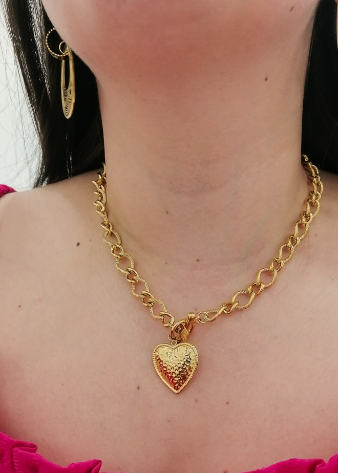THICK NECKLACE WITH HEART