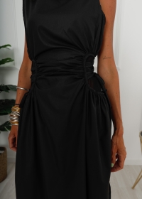 BLACK CUT OUT TULLE DRESS