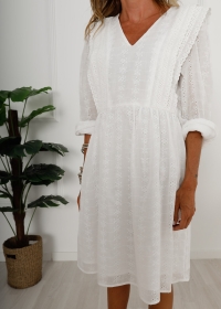 WHITE EMBROIDERED DRESS