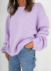 LILAC SWEATER WITH BOWS