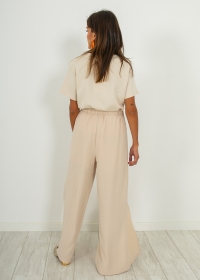 BEIGE SARONG STYLE TROUSERS
