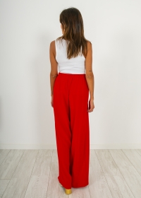 RED SARONG STYLE TROUSERS