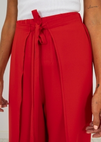 RED SARONG STYLE TROUSERS