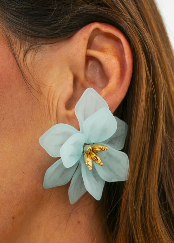 BLUE FLOWER EARRINGS