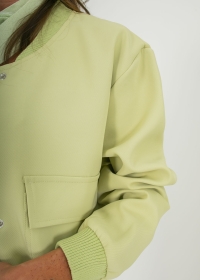 GREEN CROPPED BOMBER
