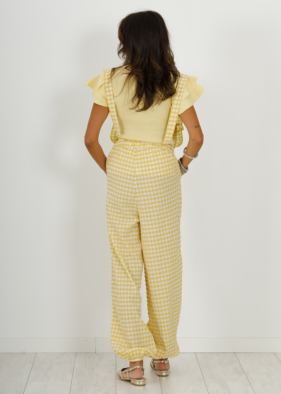 YELLOW VICHY JUMPSUIT