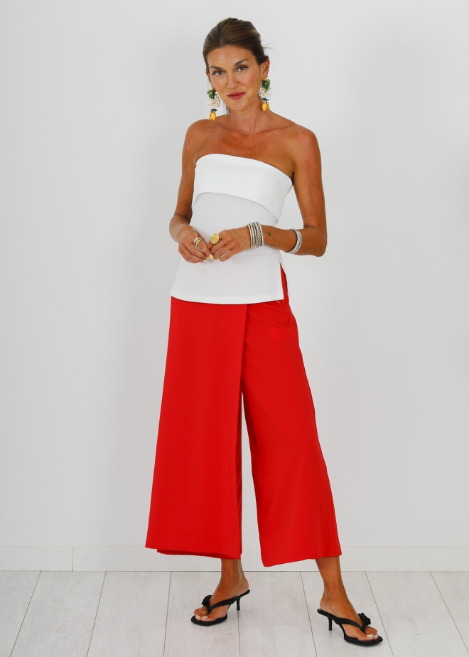 PANTALON SOBREFALDA ROJO