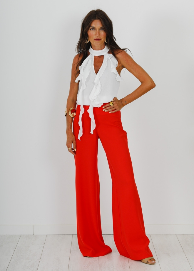 RED PALAZZO PANTS