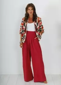 PANTALON FLUIDO VINO