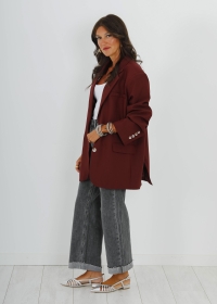 BURGUNDY OVERSIZE BLAZER