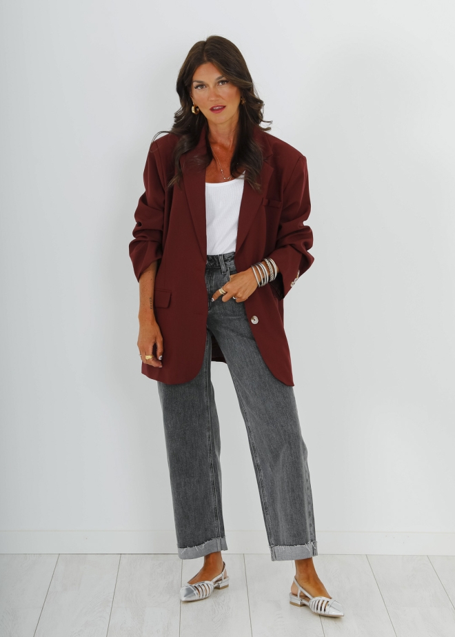 BURGUNDY OVERSIZE BLAZER