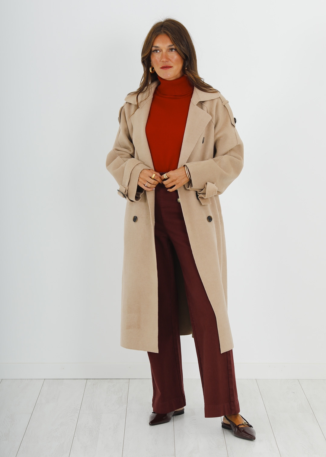 CAMEL CLOTH COAT