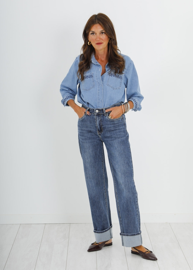 WIDE LEG JEANS HIGH RISE