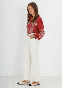 BORDEAUX EMBROIDERED BLOUSE