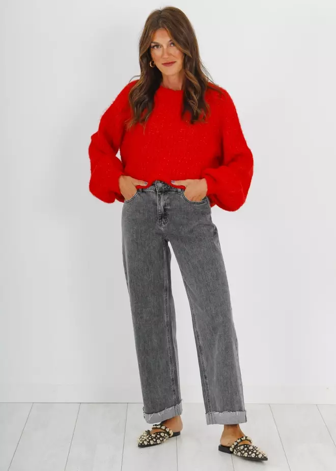 RED SOFT TOUCH SWEATER