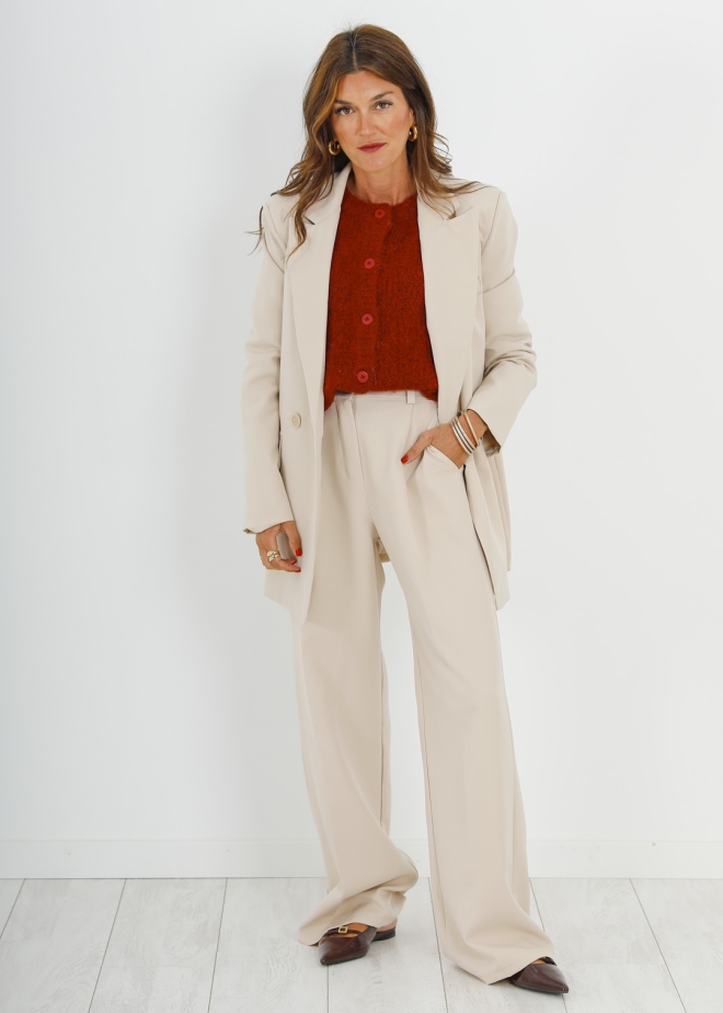 BEIGE BASIC BLAZER