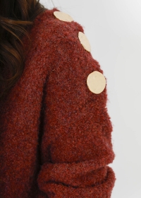 BORDEAUX BOUCLE EFFECT SWEATER