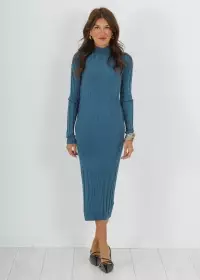 VESTIDO CANALE LENTEJUELAS AZUL BONDI