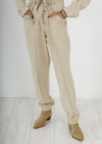 BEIGE DENIM JUMPSUIT